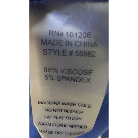 Soft Surroundings Drapey Midi Dress  XL Viscose/Spandex Royal Blue Stretchy - Picture 4 of 4